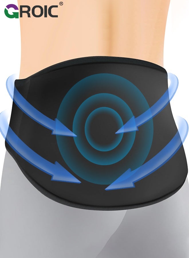 GROIC Back Ice Pack Wrap, Magic Gel Ice Pack for Back Pain Relief, Lower Back Ice Pack Wrap for Hot Cold Therapy,  Relief for Lower Lumbar, Sciatic Nerve, Herniated or Degenerative Disc, Coccyx, Tailbone Pain - Image 1